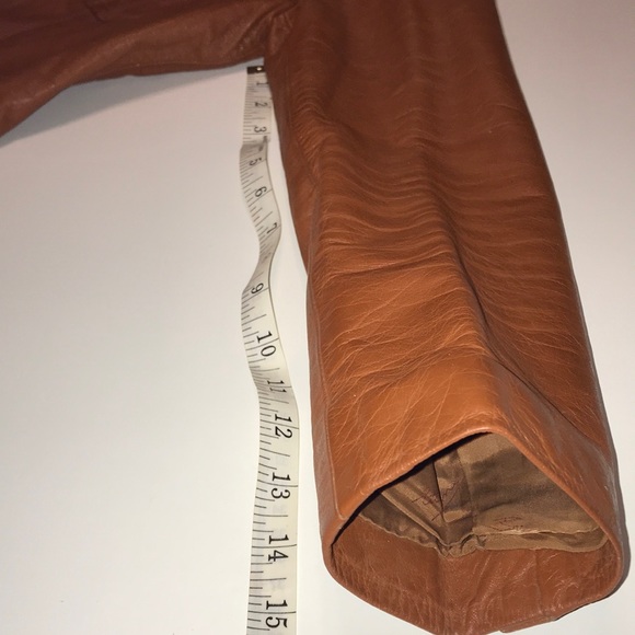 Etienne Aigner Authentic Vintage Leather Jacket Firted Size 10 Brown - Picture 13 of 16